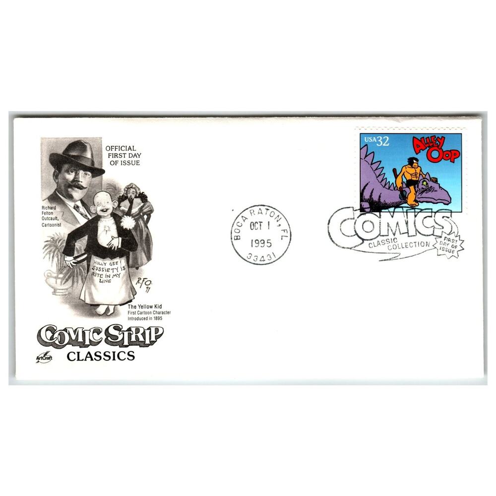 Scott #2999 Alley Oop 1995 First Day Cover FDC Artcraft Boca Raton FL